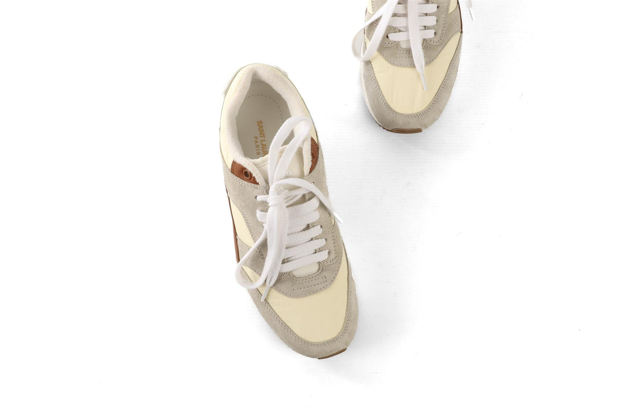 SAINT LAURENT CREAM SUEDE SNEAKERS EU 39 UK 6 US 9