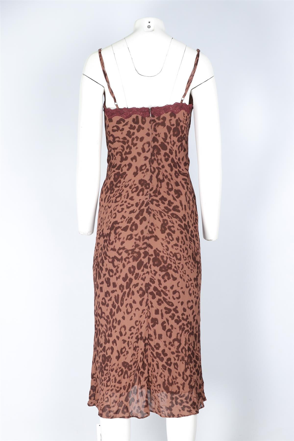 REFORMATION BROWN CREPE MAXI DRESS US 2 UK 6