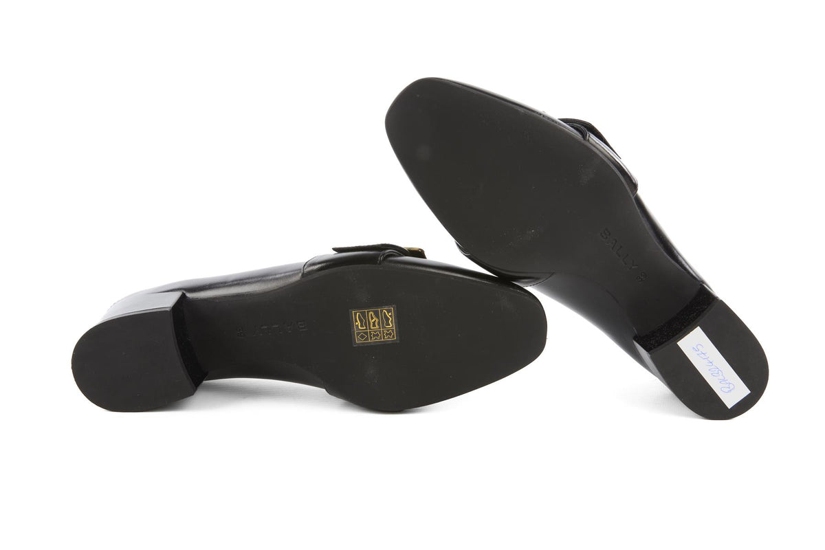 BALLY BLACK LEATHER LOAFERS EU 39 UK 6 US 9