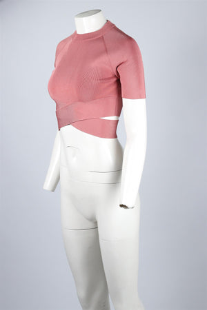 T BY ALEXANDER WANG PINK KNIT TOP SMALL