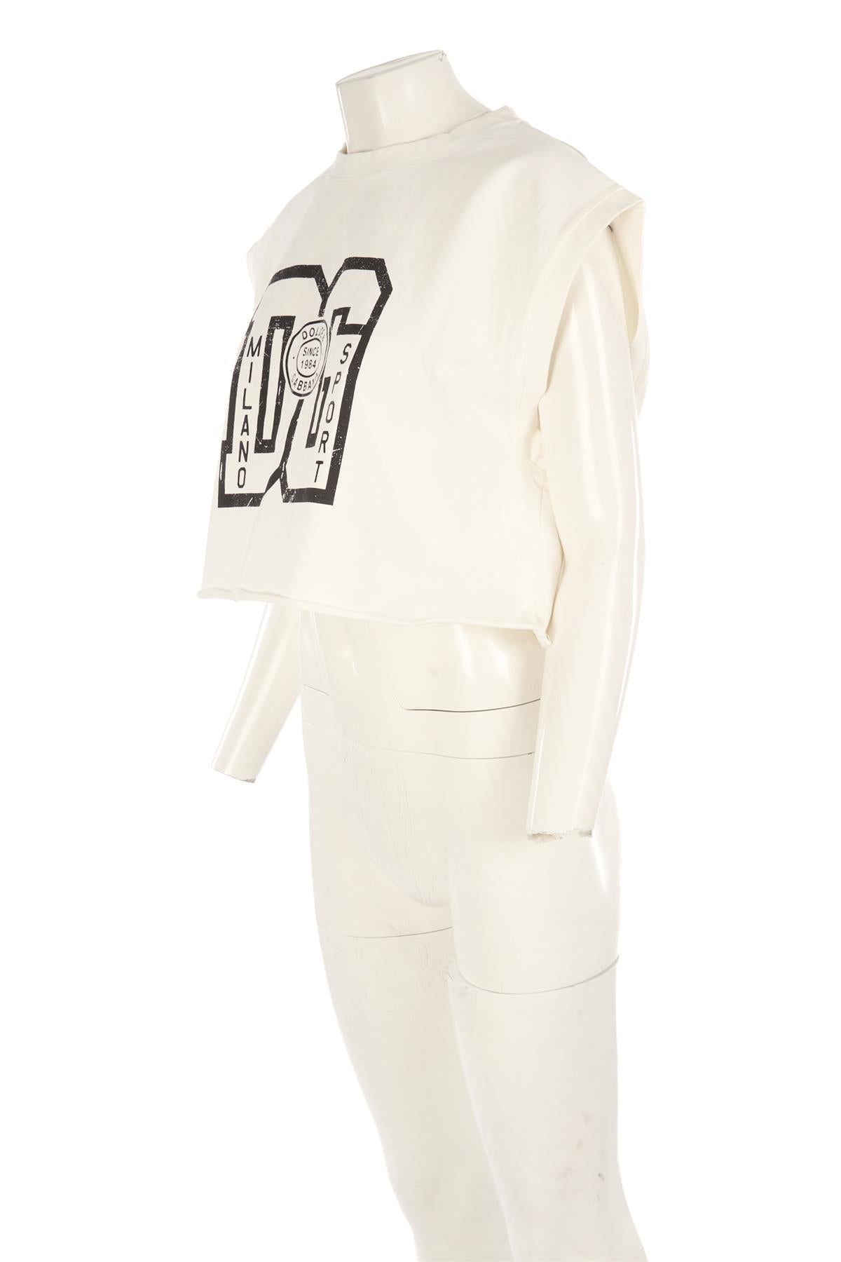 DOLCE & GABBANA WHITE COTTON T-SHIRT IT 40 UK 8