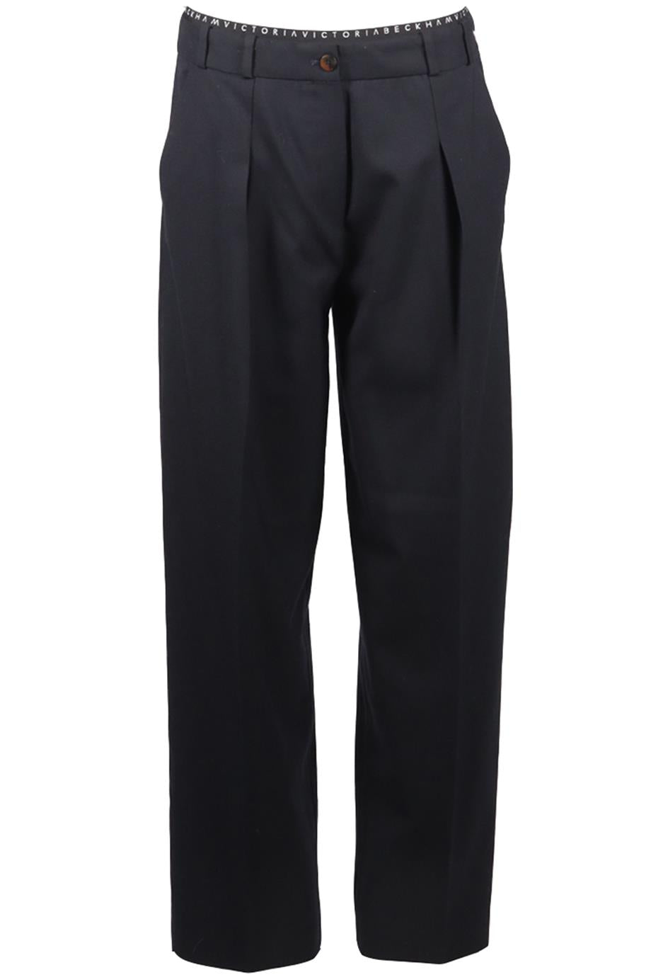 VICTORIA BECKHAM WOOL BLEND WIDE LEG PANTS UK 10