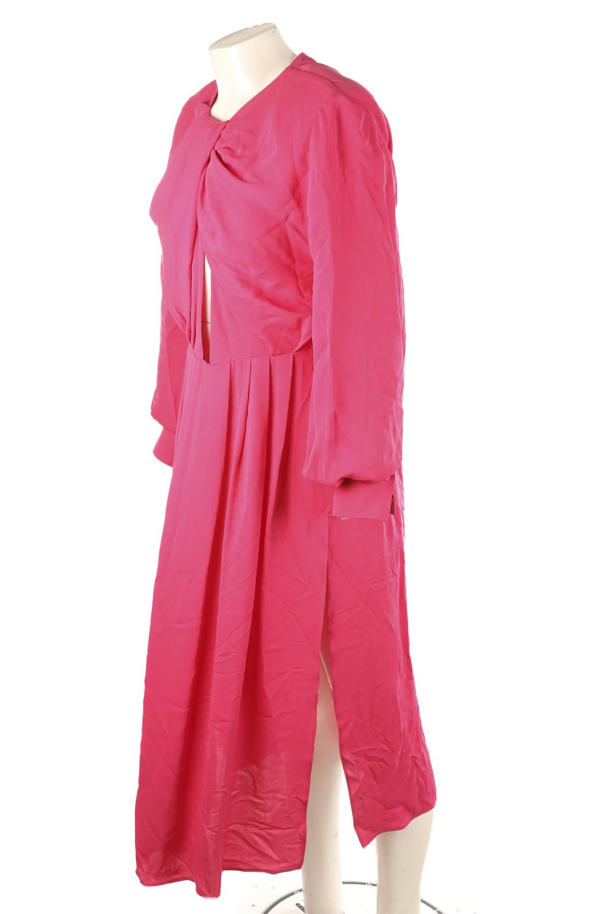MAGDA BUTRYM PINK SILK MAXI DRESS FR 36 UK 8