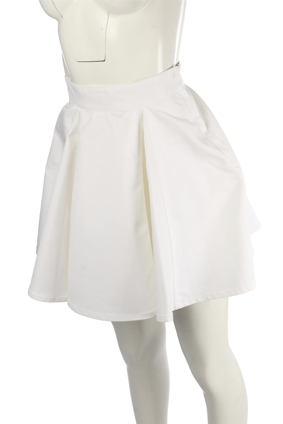 MIU MIU WHITE NYLON MINI SKIRT IT 38 UK 6
