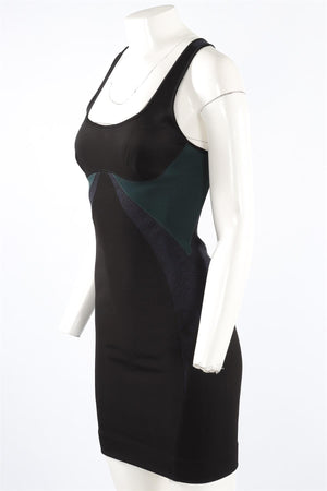 STELLA MCCARTNEY BLACK KNIT MINI DRESS IT 40 UK 8