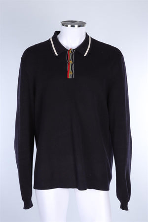 GUCCI NAVY MEN'S SWEATER 3XLARGE