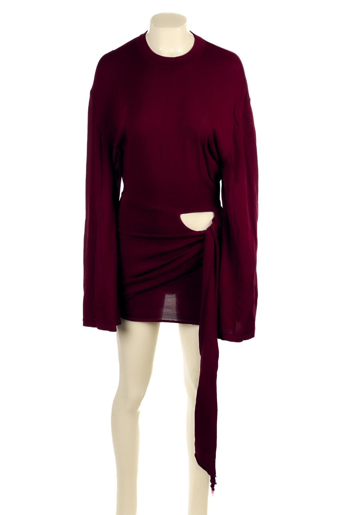 ARAKII MAROON KNIT MINI DRESS SMALL