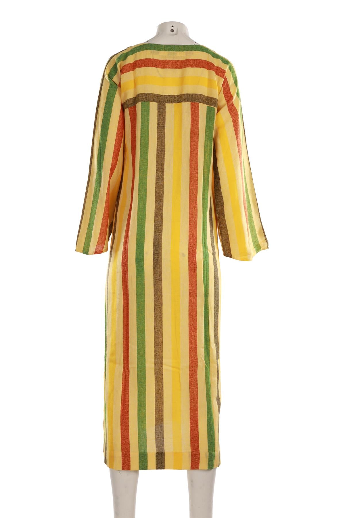 SUZIE KONDI YELLOW COTTON MAXI DRESS XSMALL
