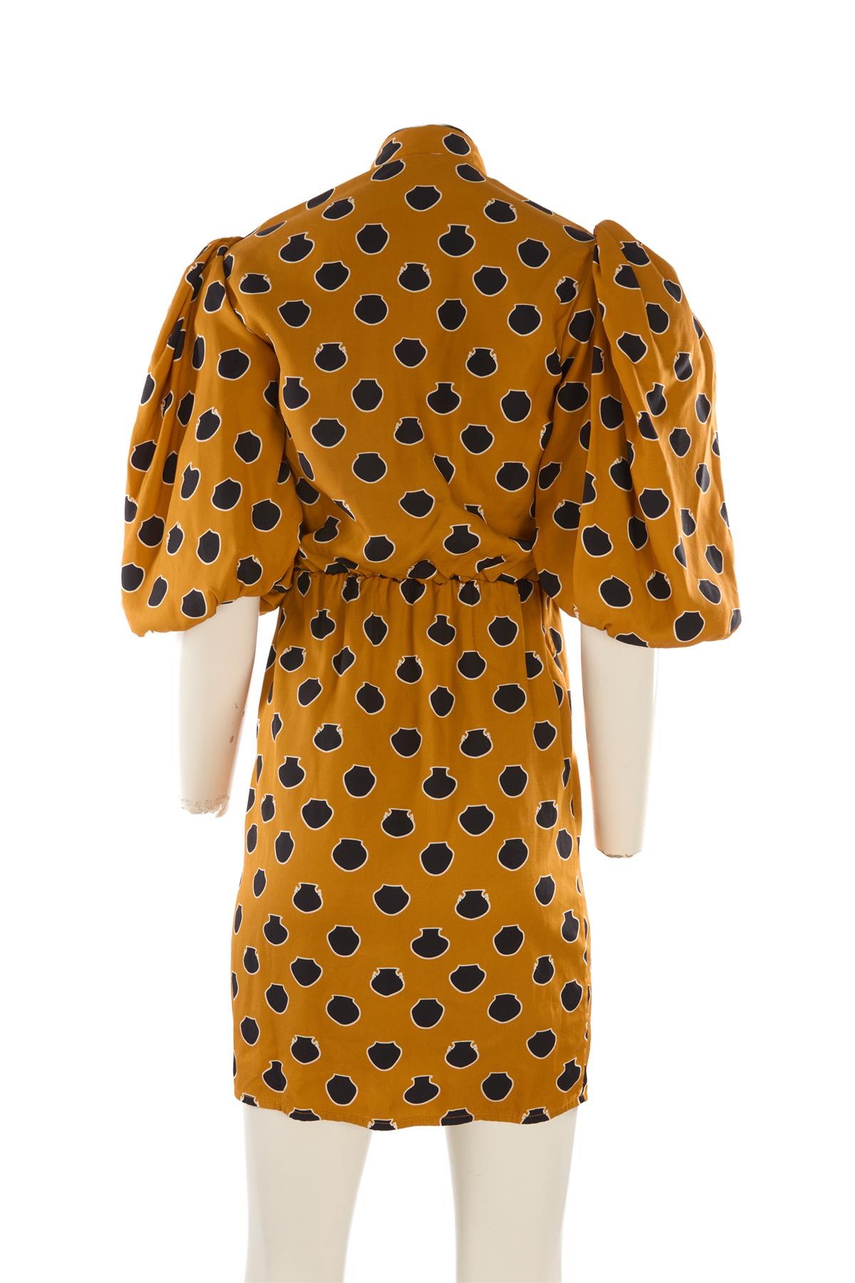 JOHANNA ORTIZ ORANGE WOVEN MINI DRESS US 2 UK 6