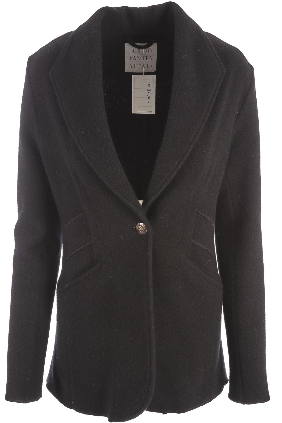LUXURY FAMILY AFFAIR BLACK WOOL BLAZER SMALL