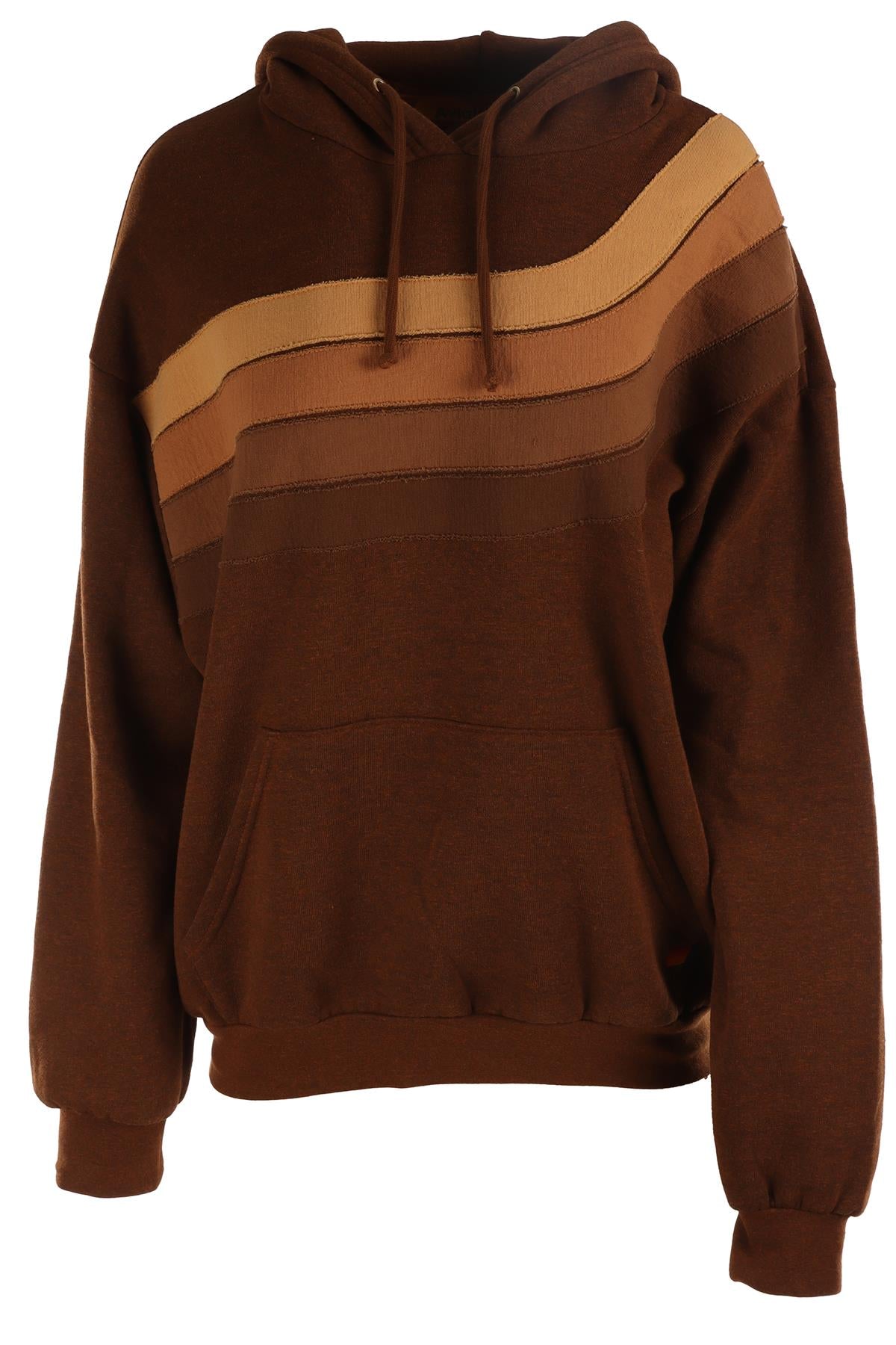 AVIATOR NATION BROWN COTTON HOODIE MEDIUM