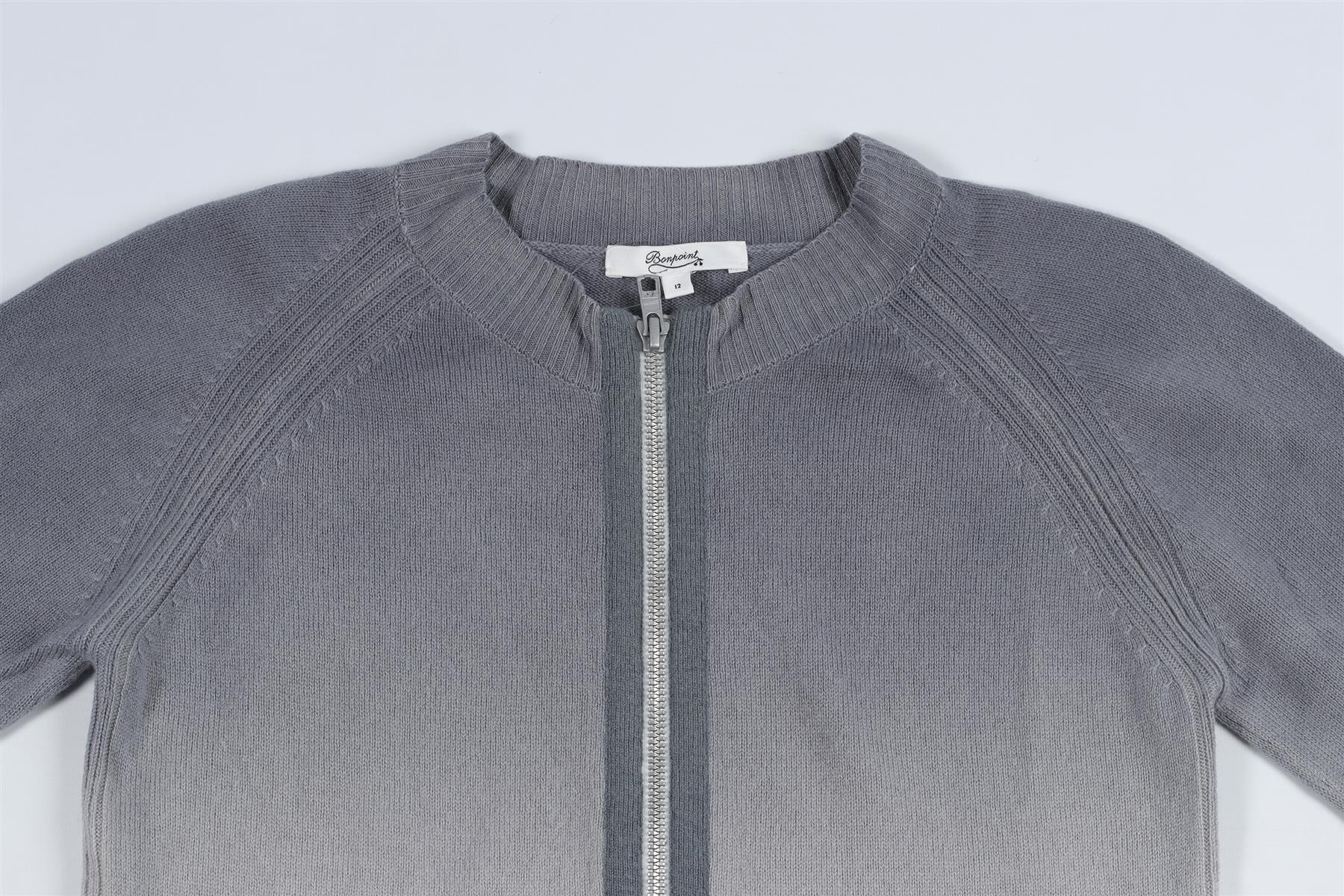 BONPINT GREY KIDS BOYS CARDIGAN 12 YEARS