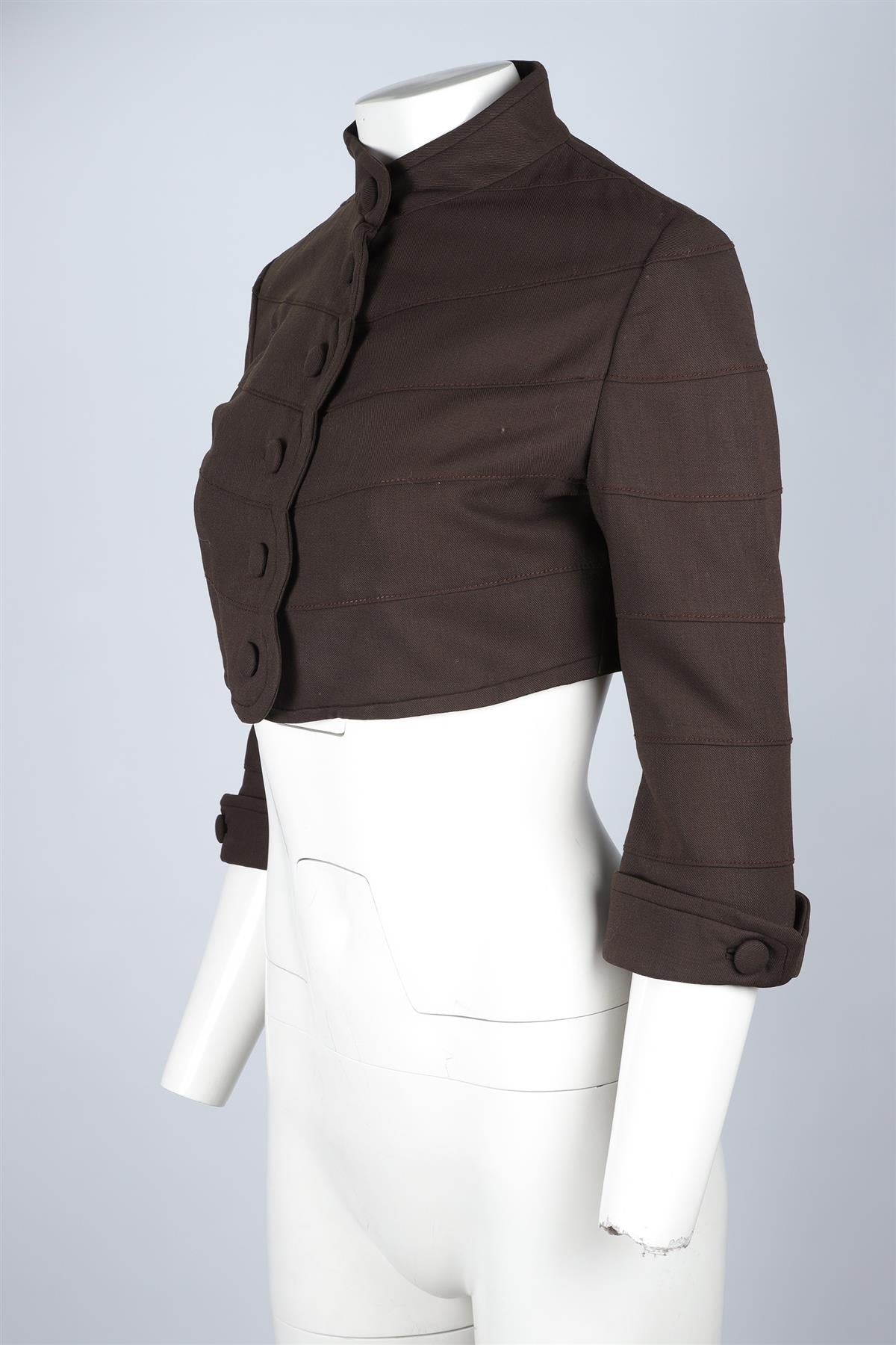 TEMPERLEY LONDON BROWN WOOL JACKET UK 10