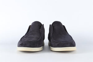 LORO PIANA NAVY MEN'S OPEN WALK SUEDE BOOTS EU 42 UK 8 US 9