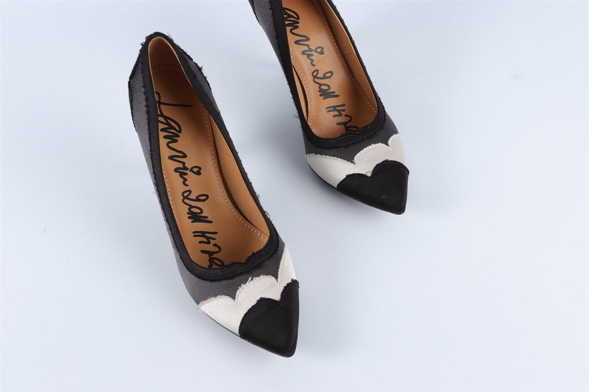 LANVIN GREY SATIN PUMPS EU 38 UK 5 US 8