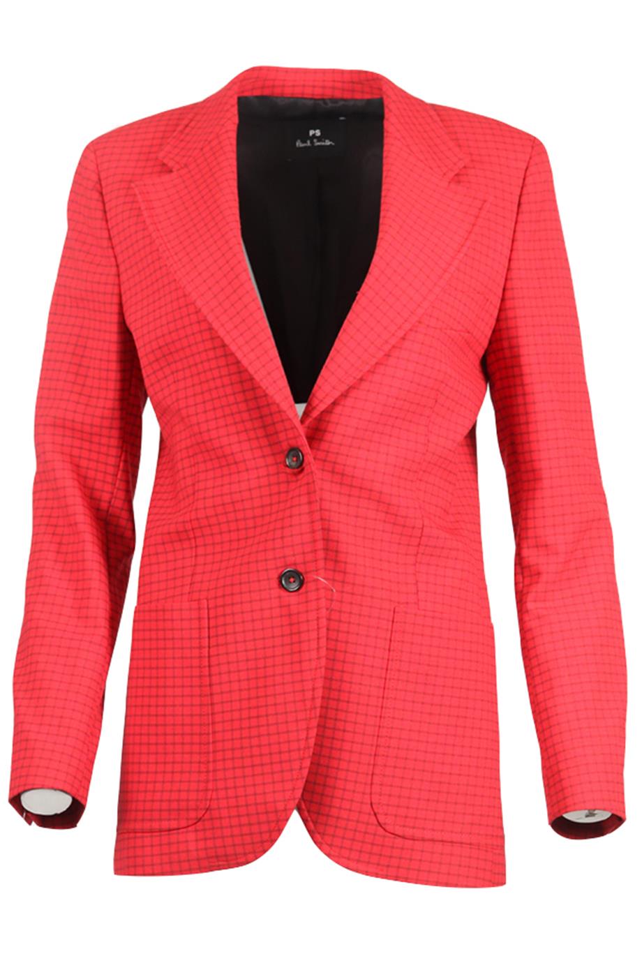 PS PAUL SMITH CHECKED WOOL BLEND BLAZER IT 42 UK 10
