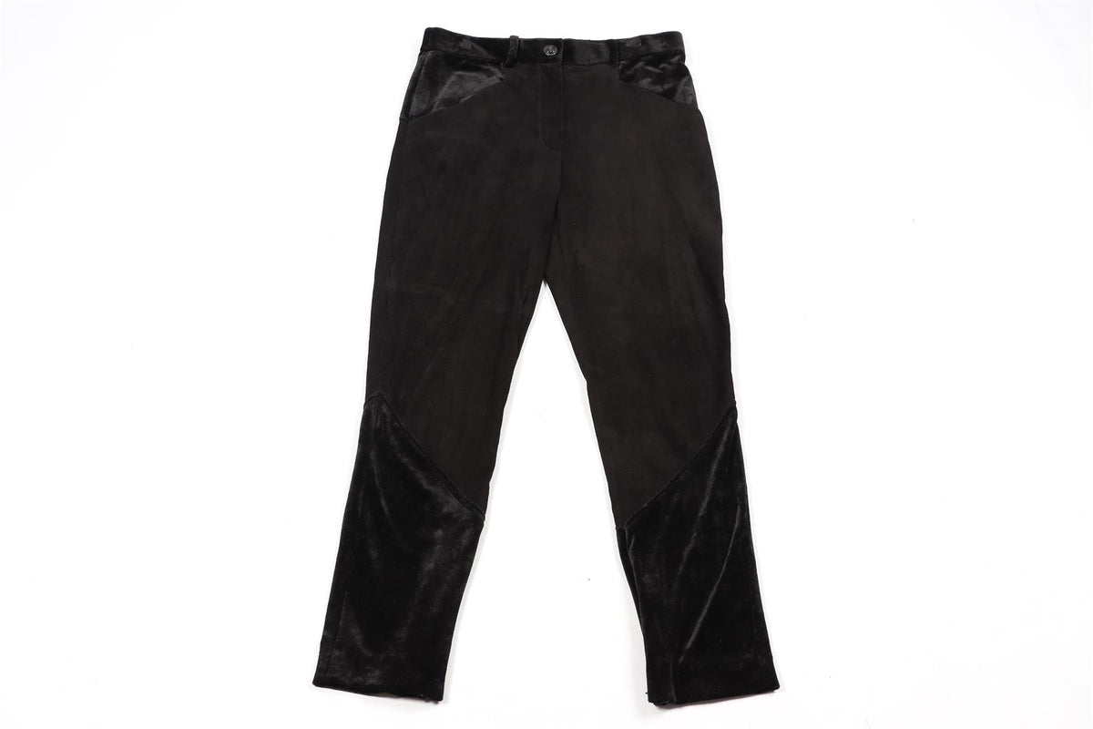 CHANEL 2022 SUEDE AND VELVET SKINNY PANTS IT 38 UK 6