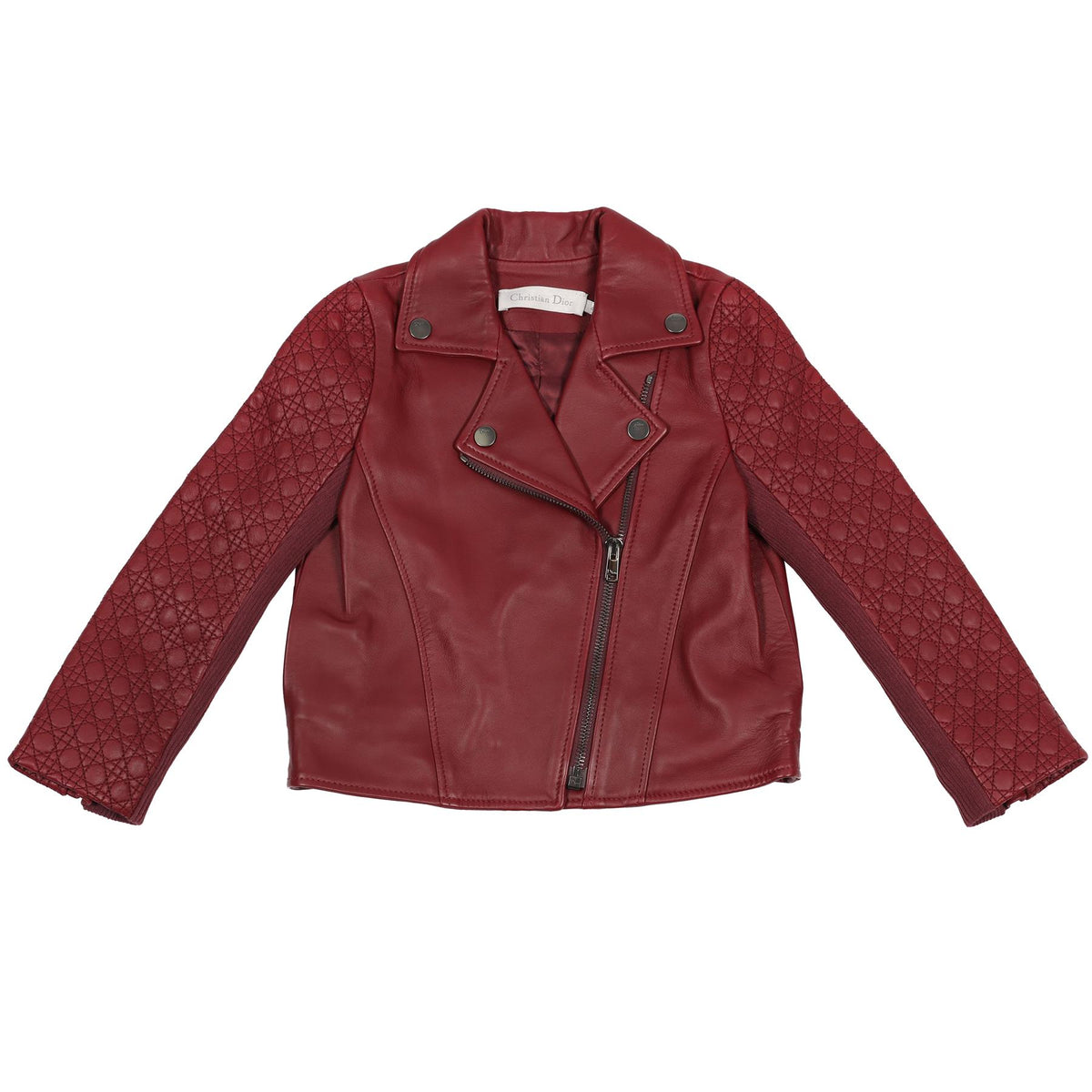 CHRISTIAN DIOR RED KIDS GRILS LEATHER JACKET 4 YEARS
