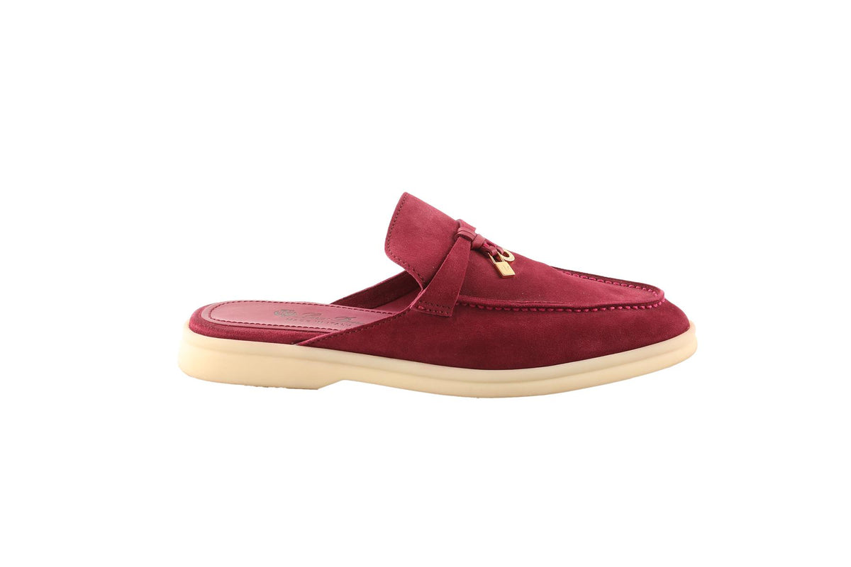 LORO PIANA PURPLE BABOUCHE CHARMS WALK SUEDE MULES EU 36 UK 3 US 6