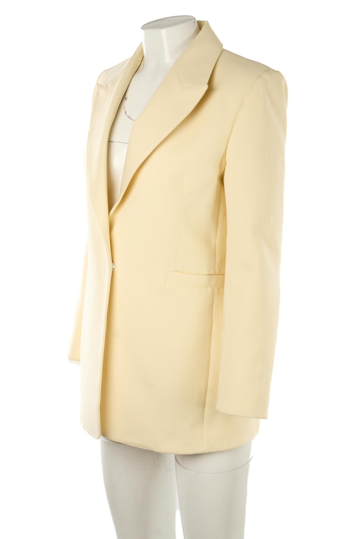 MAISON RABIH KAYROUZ CREAM COTTON BLAZER IT 38 UK 6