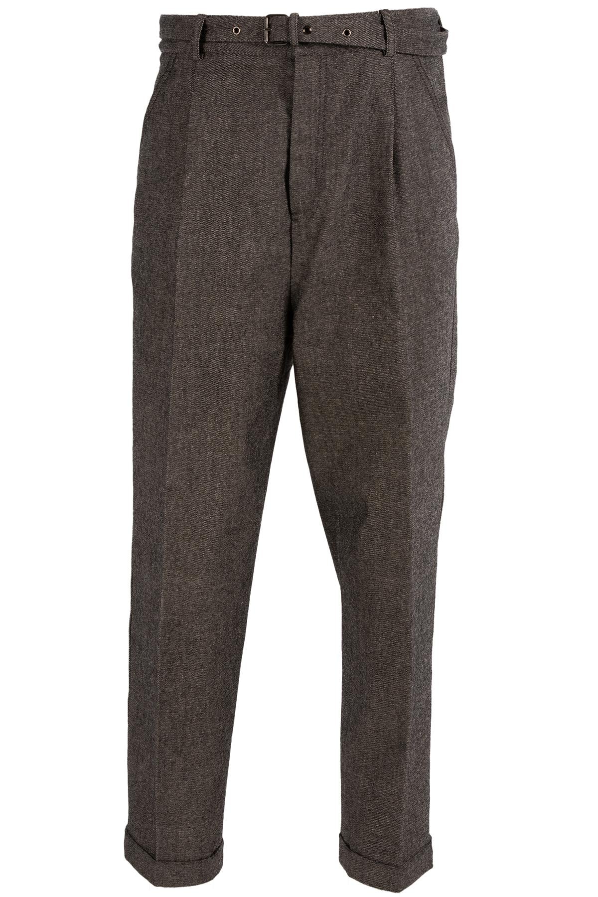 CHRISTIAN DIOR GREY COTTON STRAIGHT LEG PANTS FR 42 UK 14