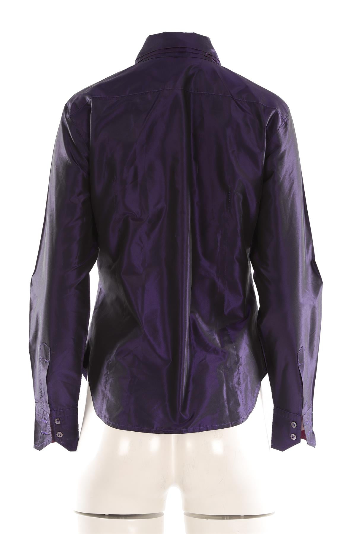 ETRO PURPLE SILK SHIRT IT 46 UK 14