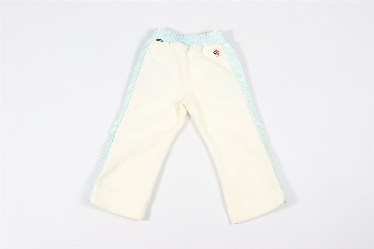 MONCLER CREAM KIDS GIRLS FLEECE TRACK PANTS 4 YEARS