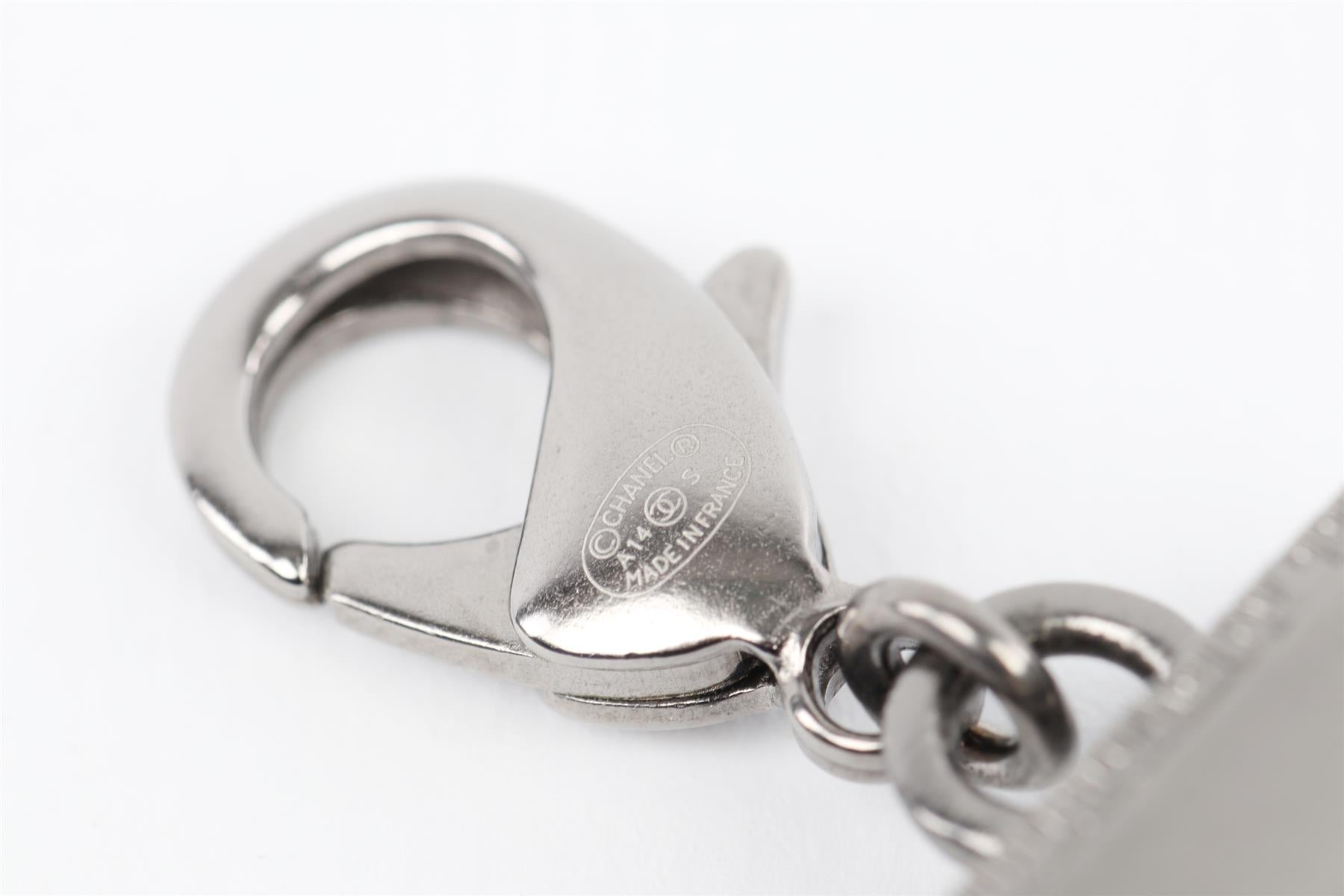 CHANEL GREY 2014 CC CHAIN NECKLACE