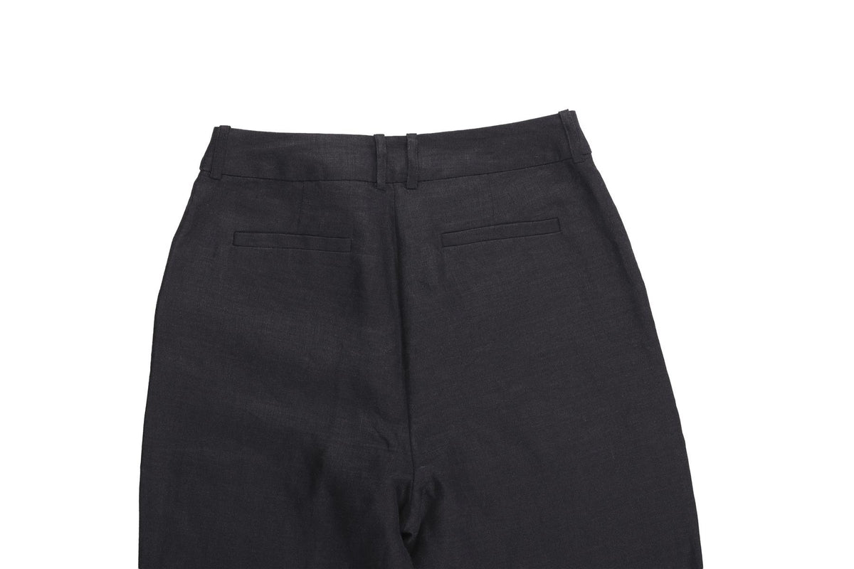 ZIMMERMANN BLUE LINEN FLARED PANTS UK 8