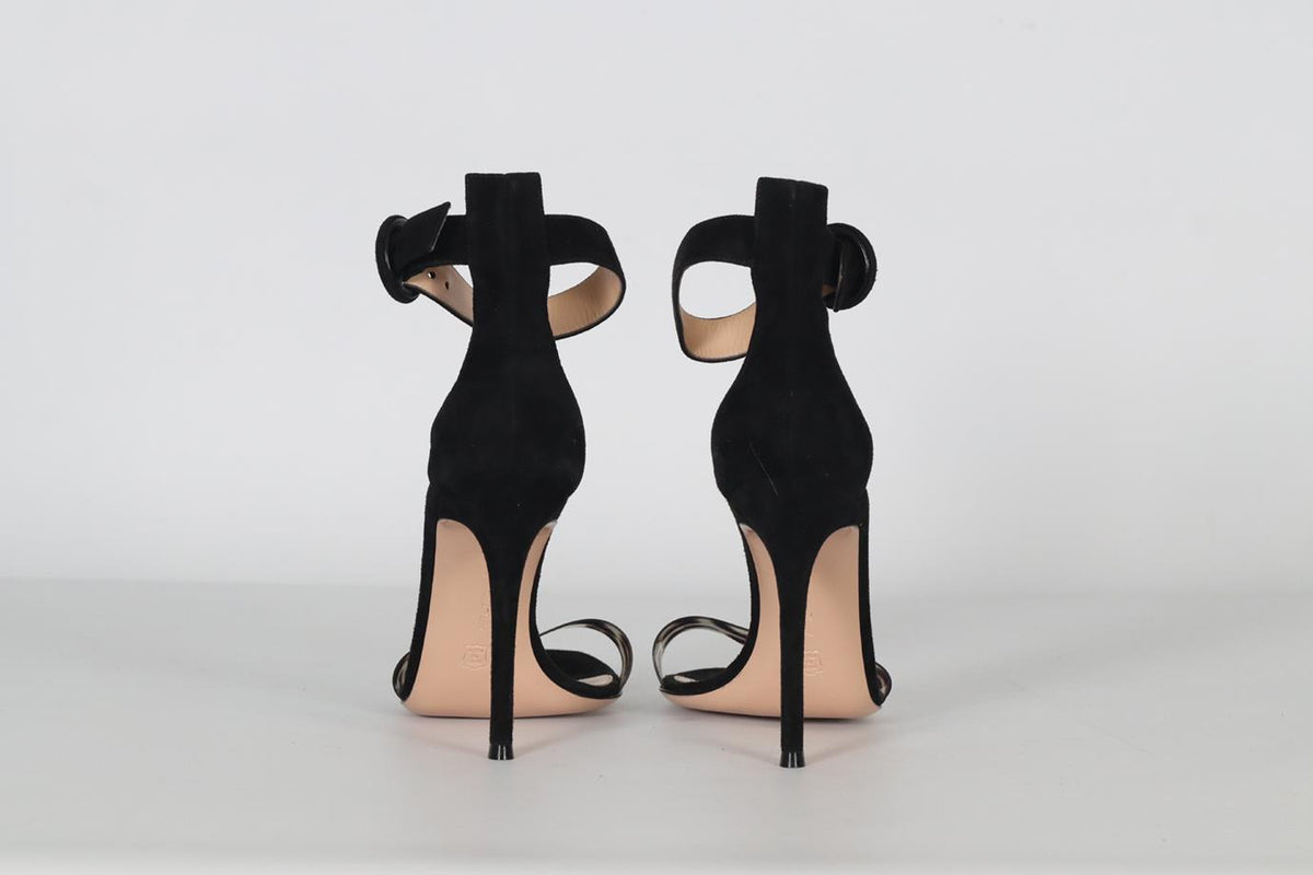 GIANVITO ROSSI PVC AND SUEDE SANDALS EU 38 UK 5 US 8