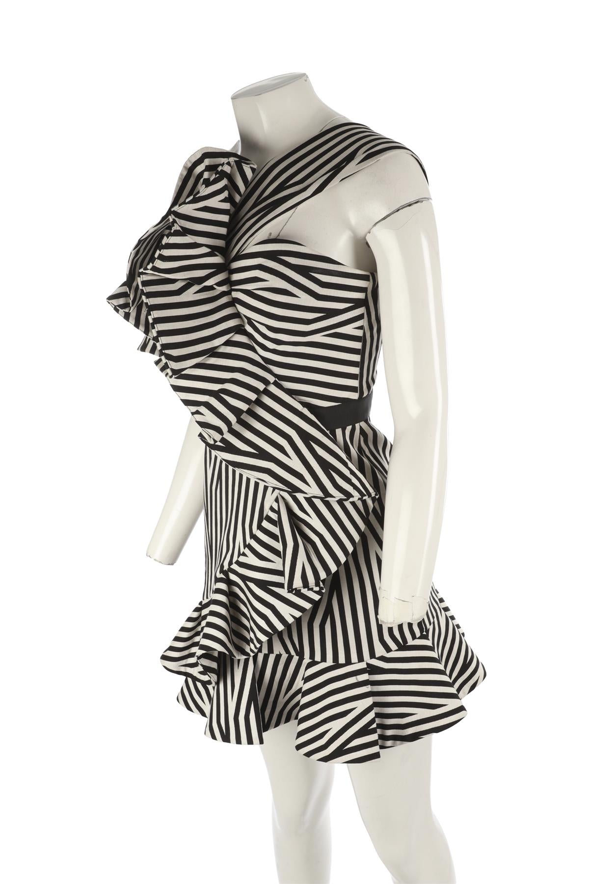 SELF-PORTRAIT ECRU MINI DRESS UK 8