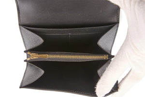 HERMÈS BLACK 2020 CONSTANCE COMPACT EPSOM LEATHER WALLET