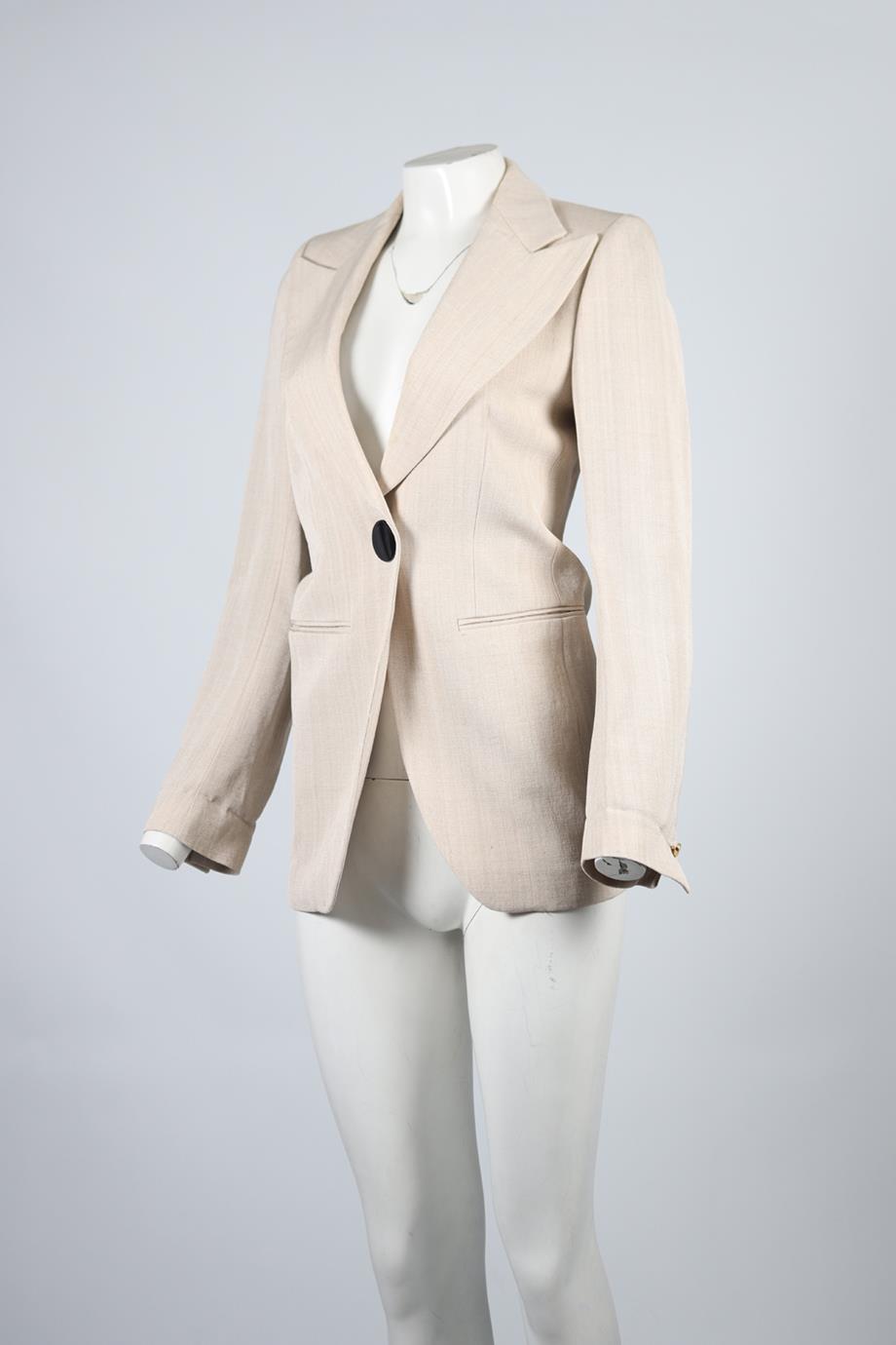 PETAR PETROV LINEN BLEND BLAZER FR 34 UK 6