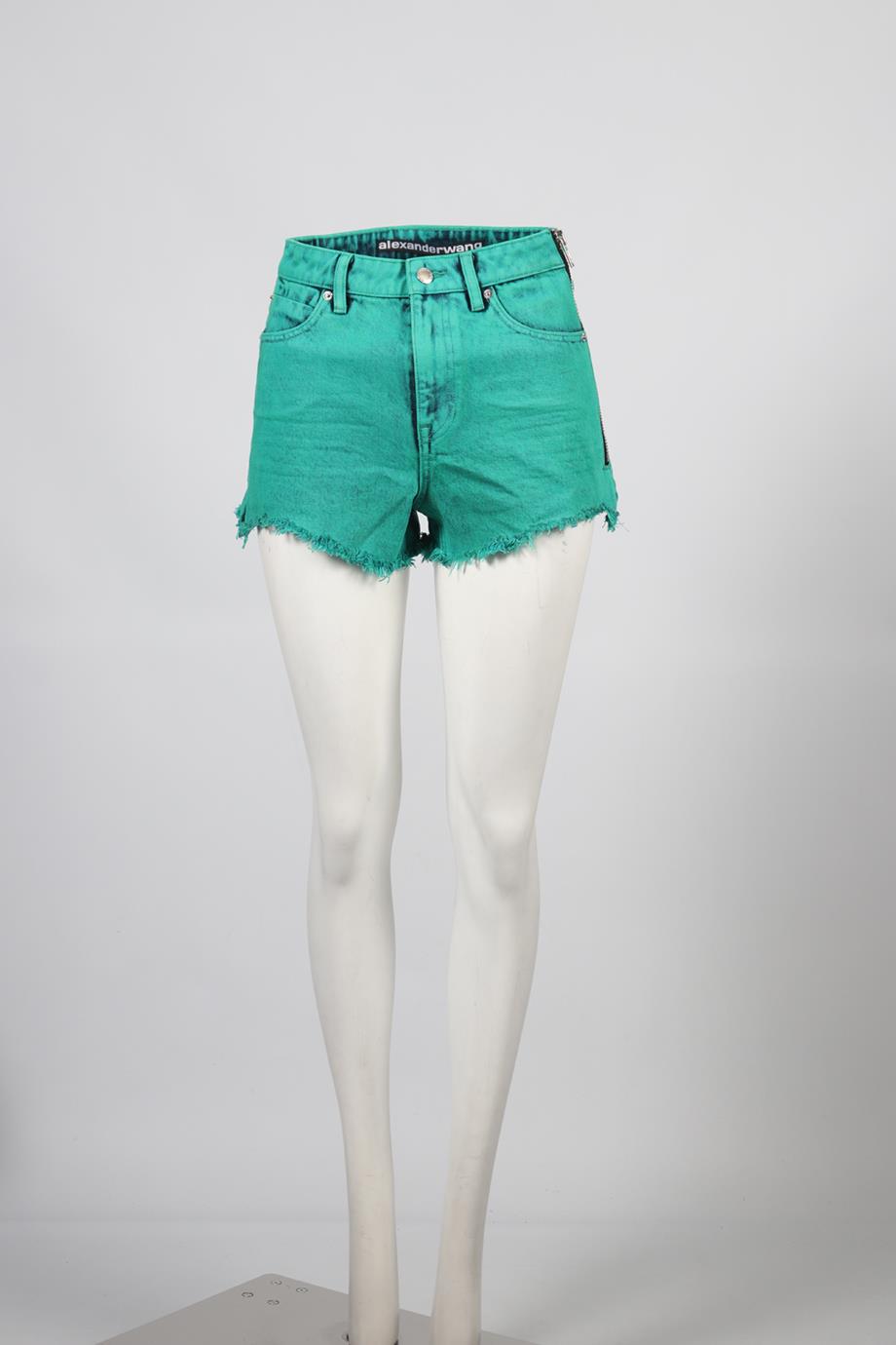 ALEXANDER WANG HIGH RISE DENIM SHORTS W26 UK 8