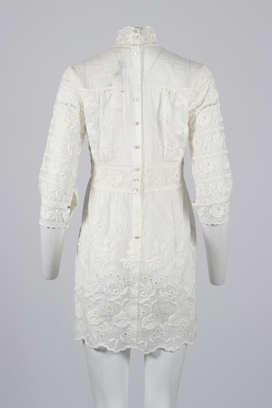 MARC JACOBS EMBROIDERED COTTON MINI DRESS (WITH SLIP ON DRESS) US 4 UK 8