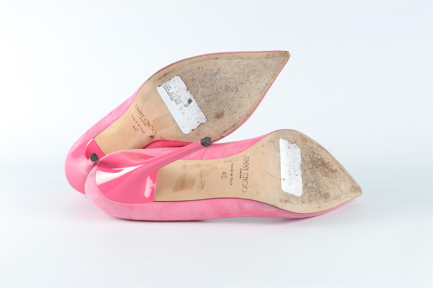 JIMMY CHOO PINK SUEDE PUMPS EU 40 UK 7 US 10