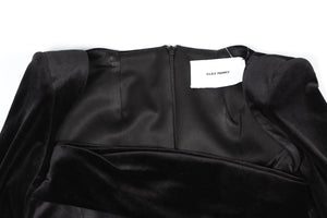 ALEX PERRY BLACK VELVET MIDI DRESS UK 8