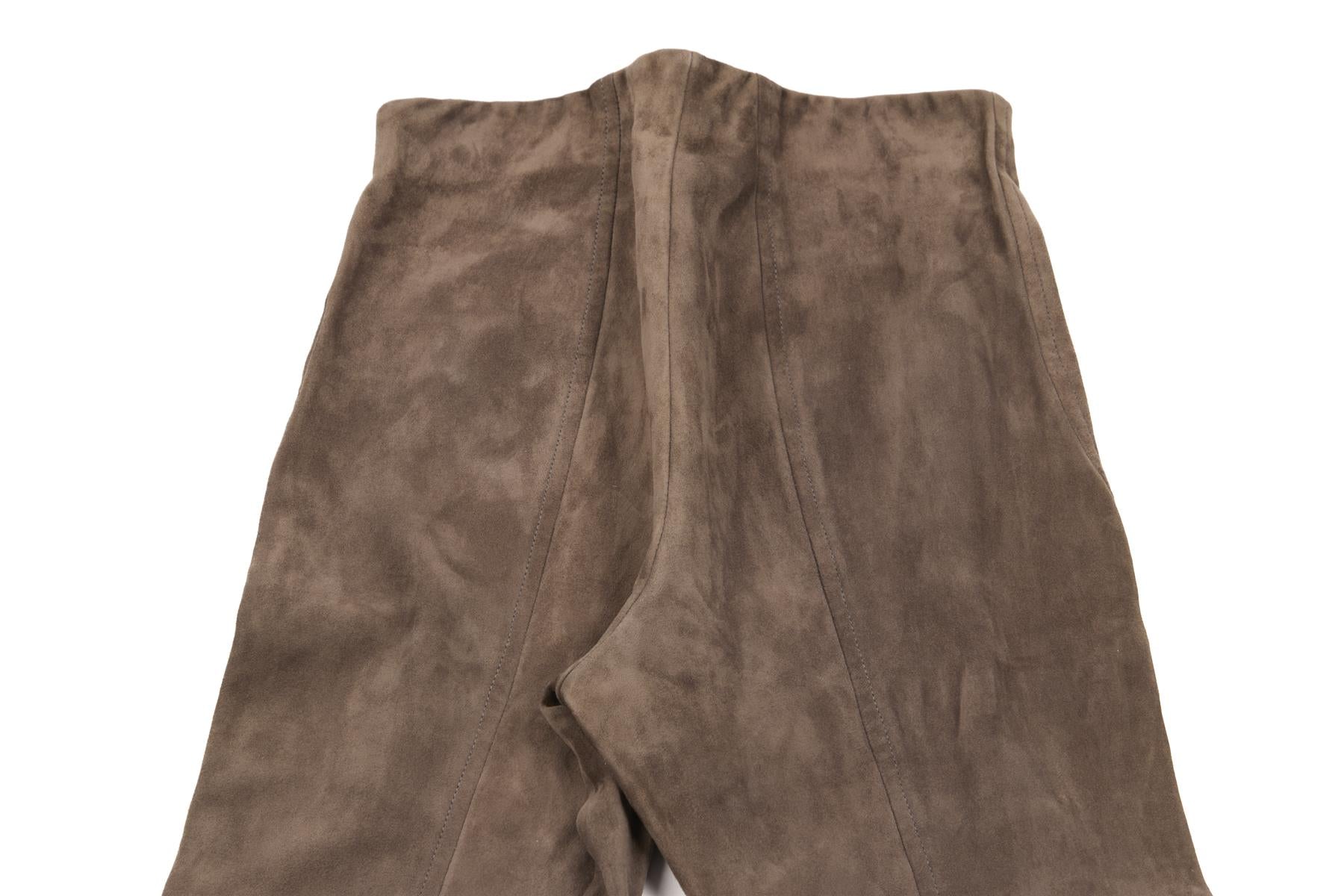 RALPH LAUREN GREY SUEDE SKINNY PANTS XSMALL