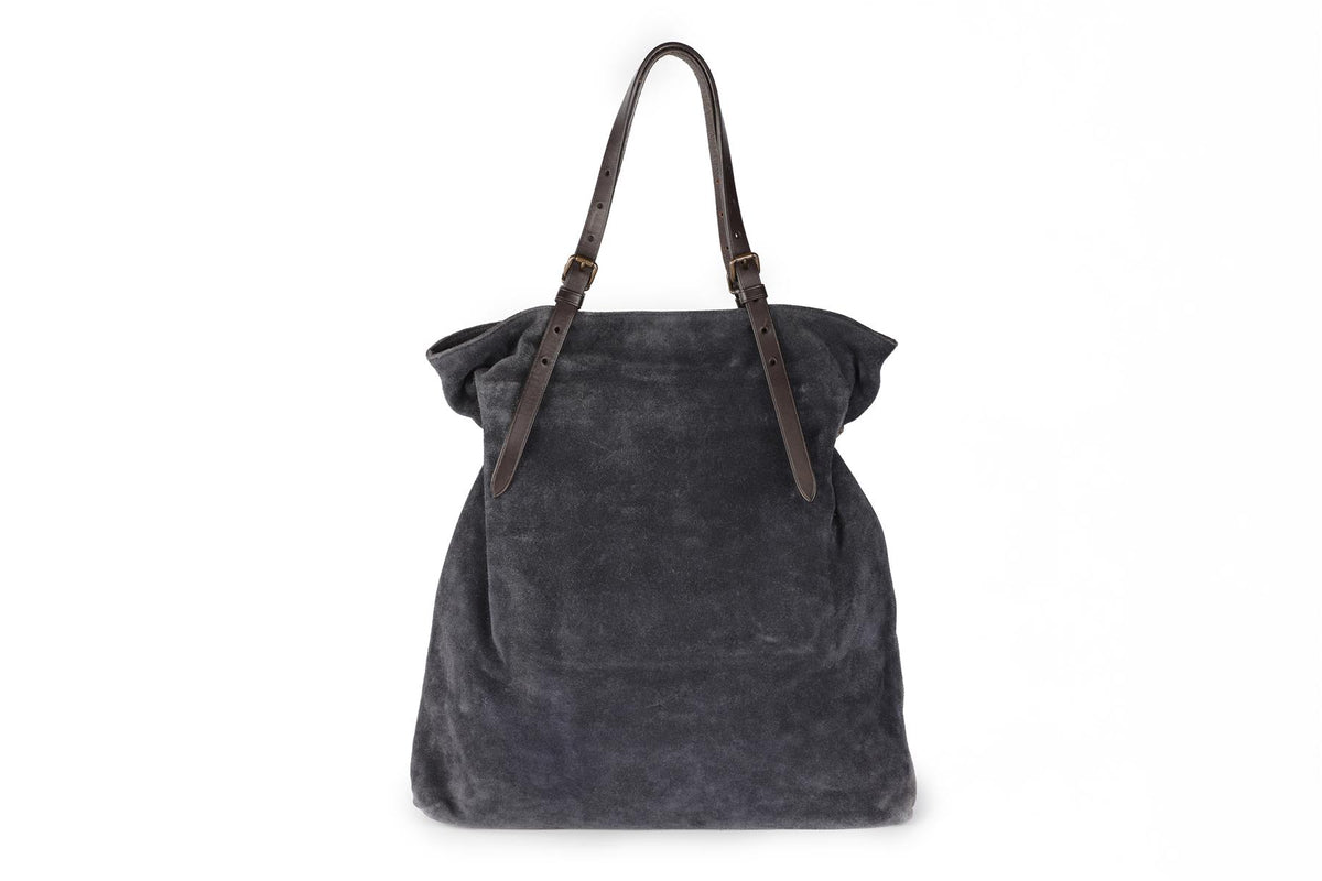 TOMAS MAIER NAVY SUEDE TOTE BAG