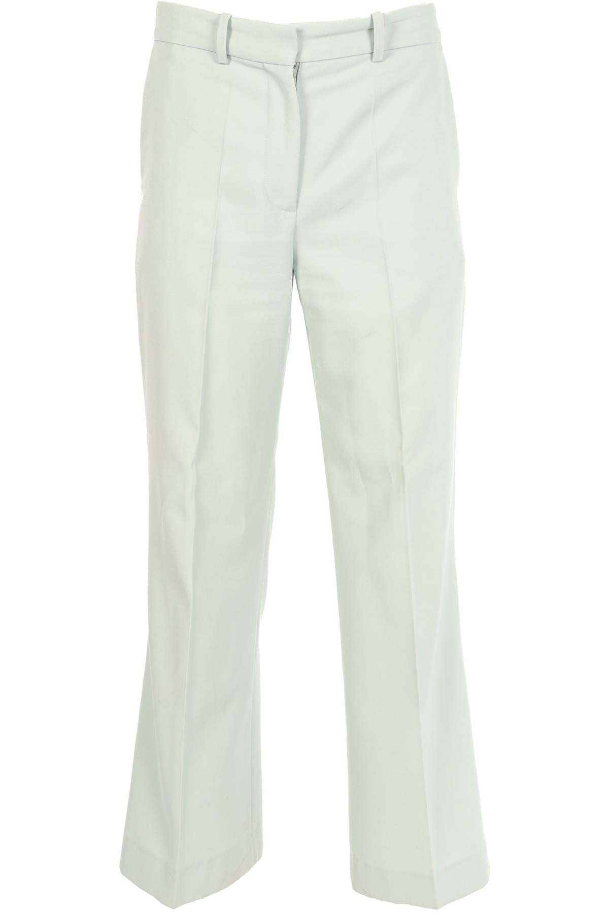 JOSEPH BLUE WOOL STRAIGHT LEG PANTS FR 38 UK 10