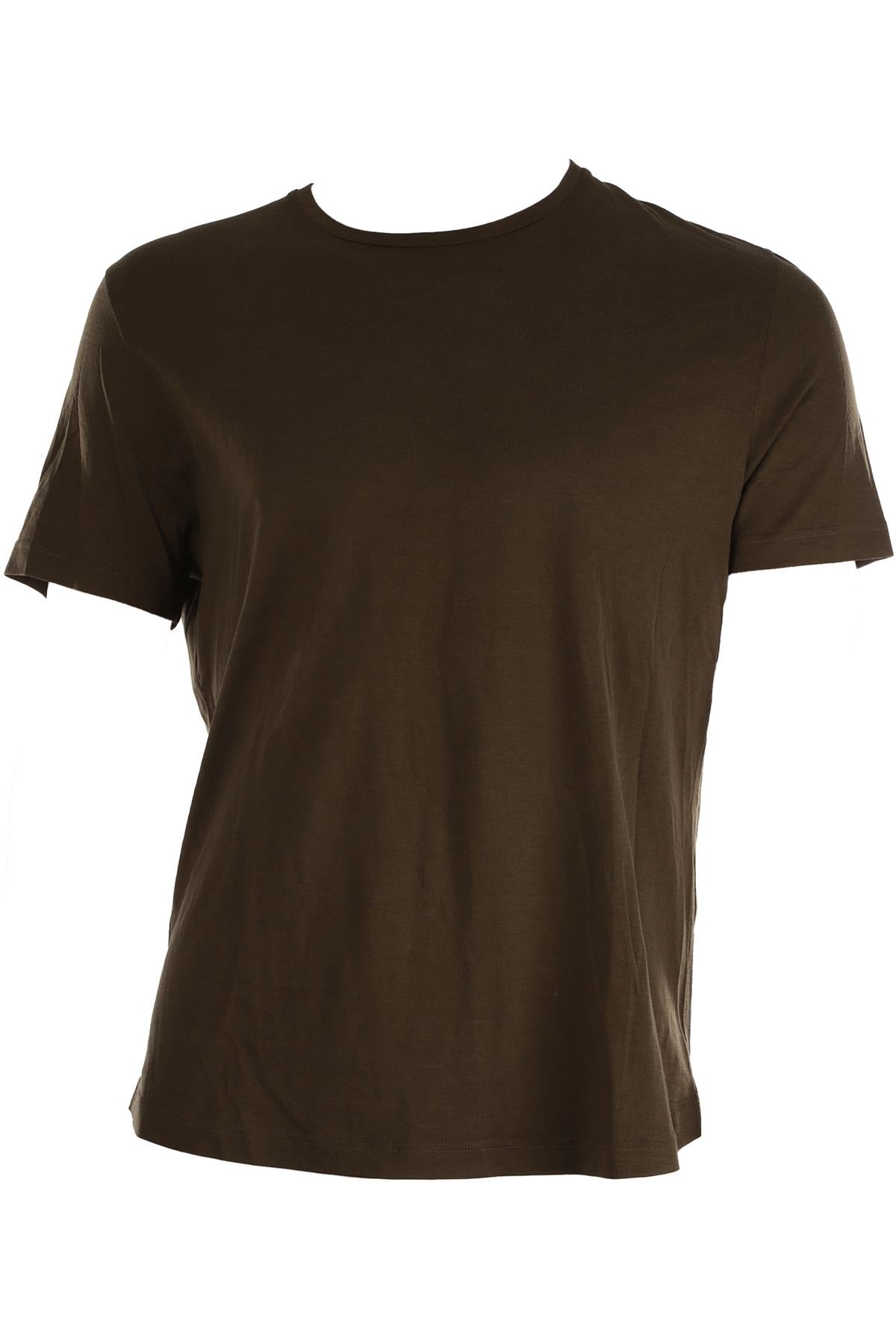 LORO PIANA GREEN MEN'S SILK T-SHIRT LARGE