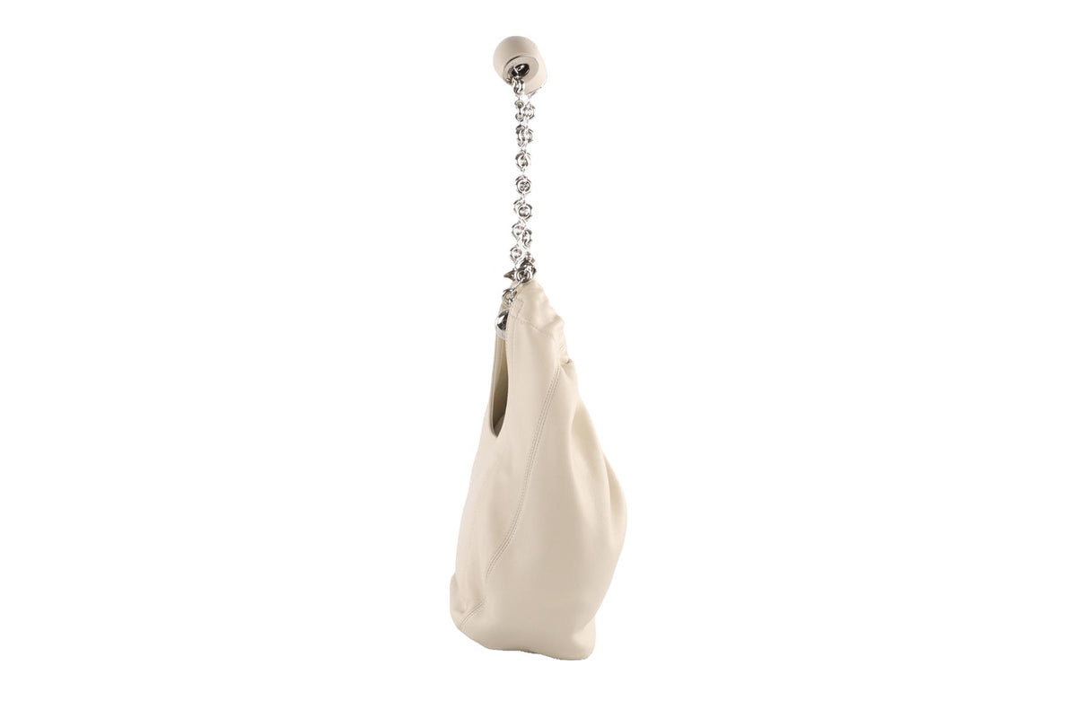 LOEWE ECRU SQUEEZE SMALL LEATHER SHOULDER BAG