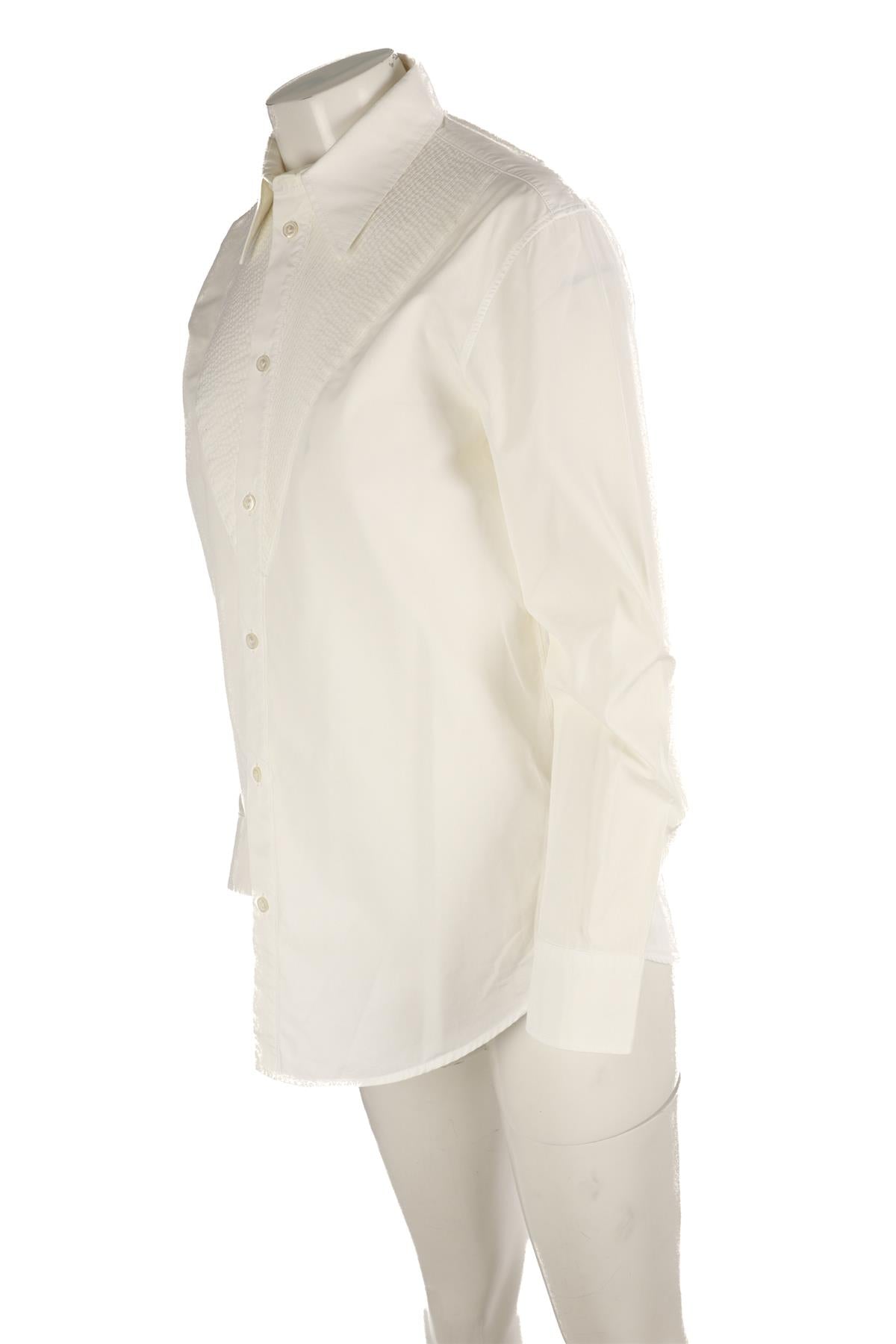 BOTTEGA VENETA ECRU COTTON SHIRT IT 40 UK 8