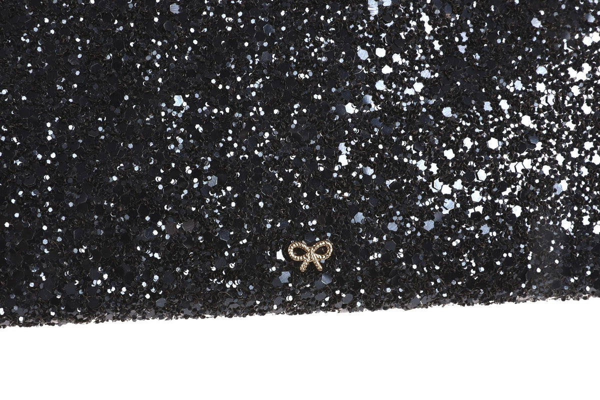 ANYA HINDMARCH NAVY GLITTER CLUTCH