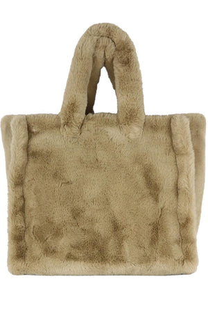 STAND STUDIO LARGE FAUX FUR TOTE BAG