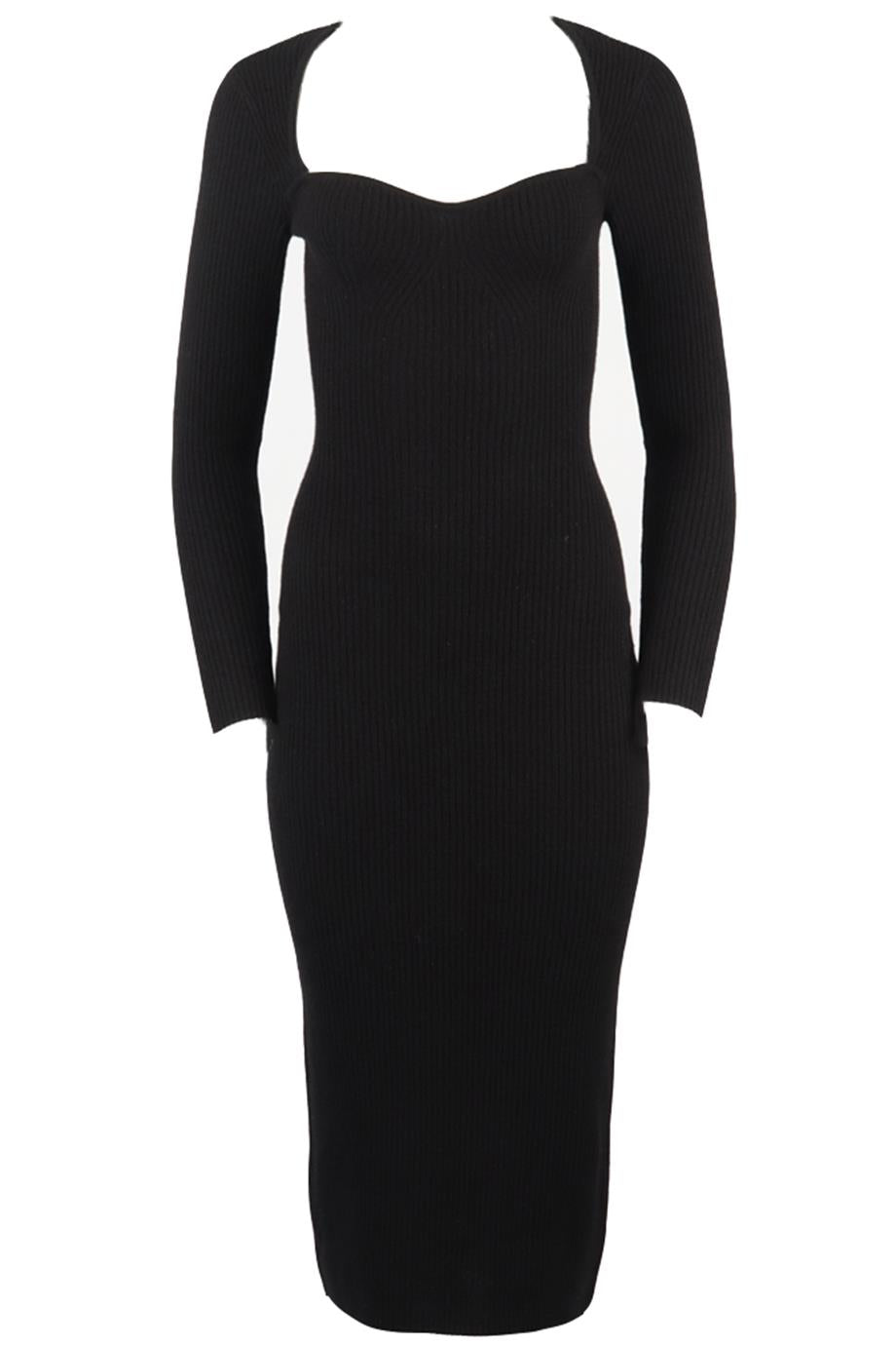 REFORMATION RIBBED CASHMERE MIDI DRESS SMALL