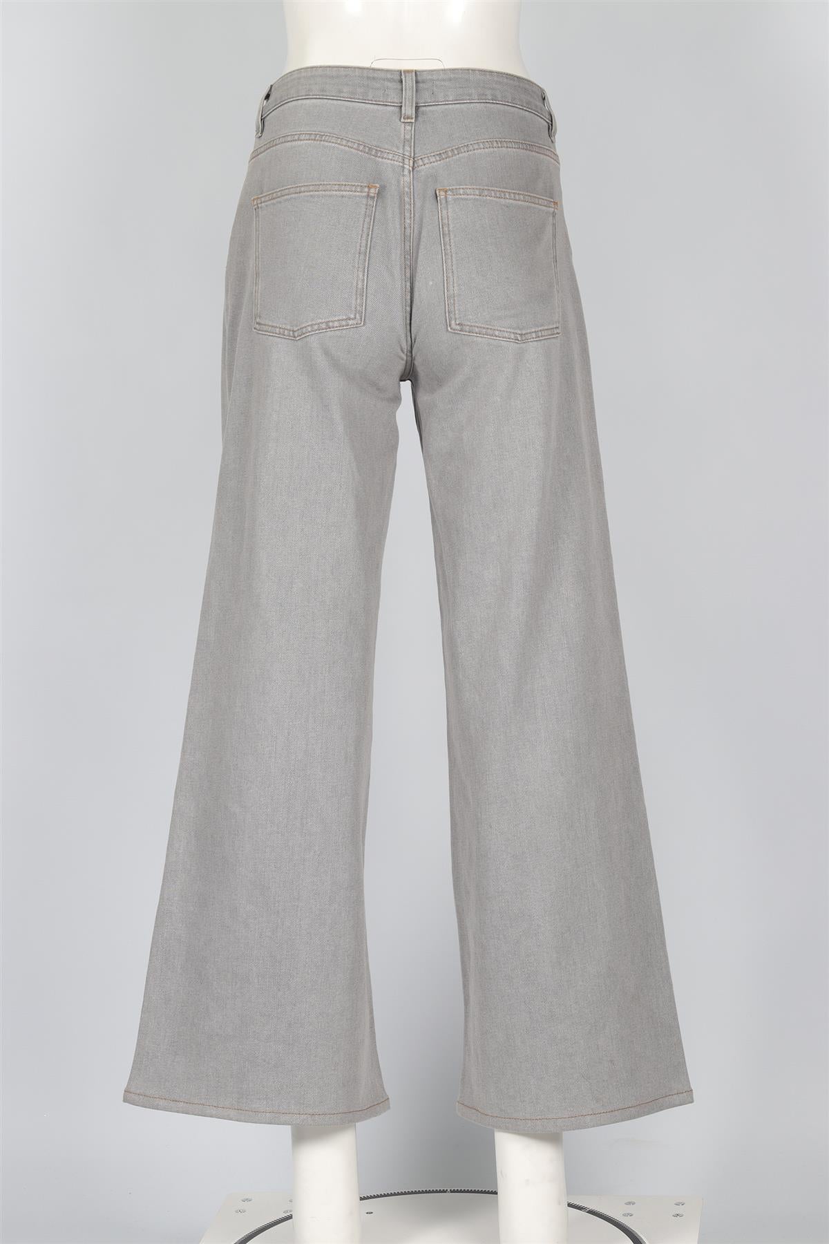 ME+EM GREY HIGH RISE WIDE LEG JEANS W26 UK 8