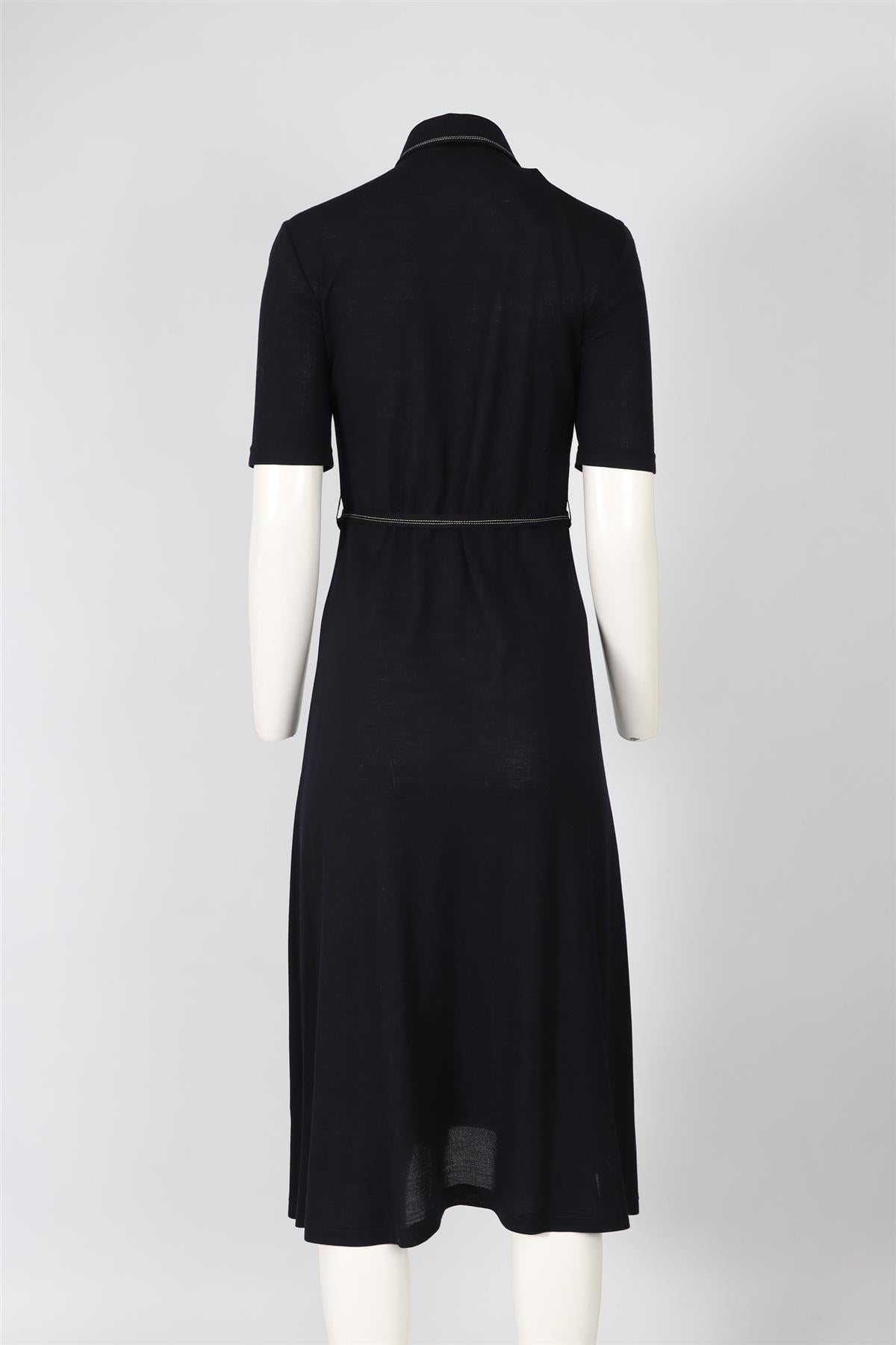 GABRIELA HEARST NAVY WOOL BLEND MIDI DRESS IT 40 UK 8