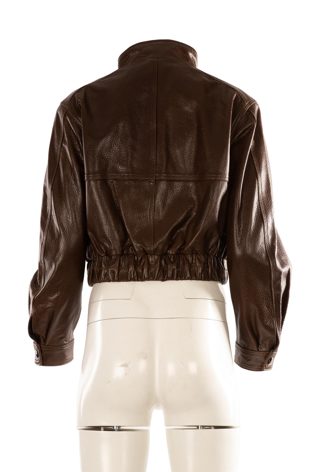 L.CUPPINI BROWN LEATHER JACKET SMALL