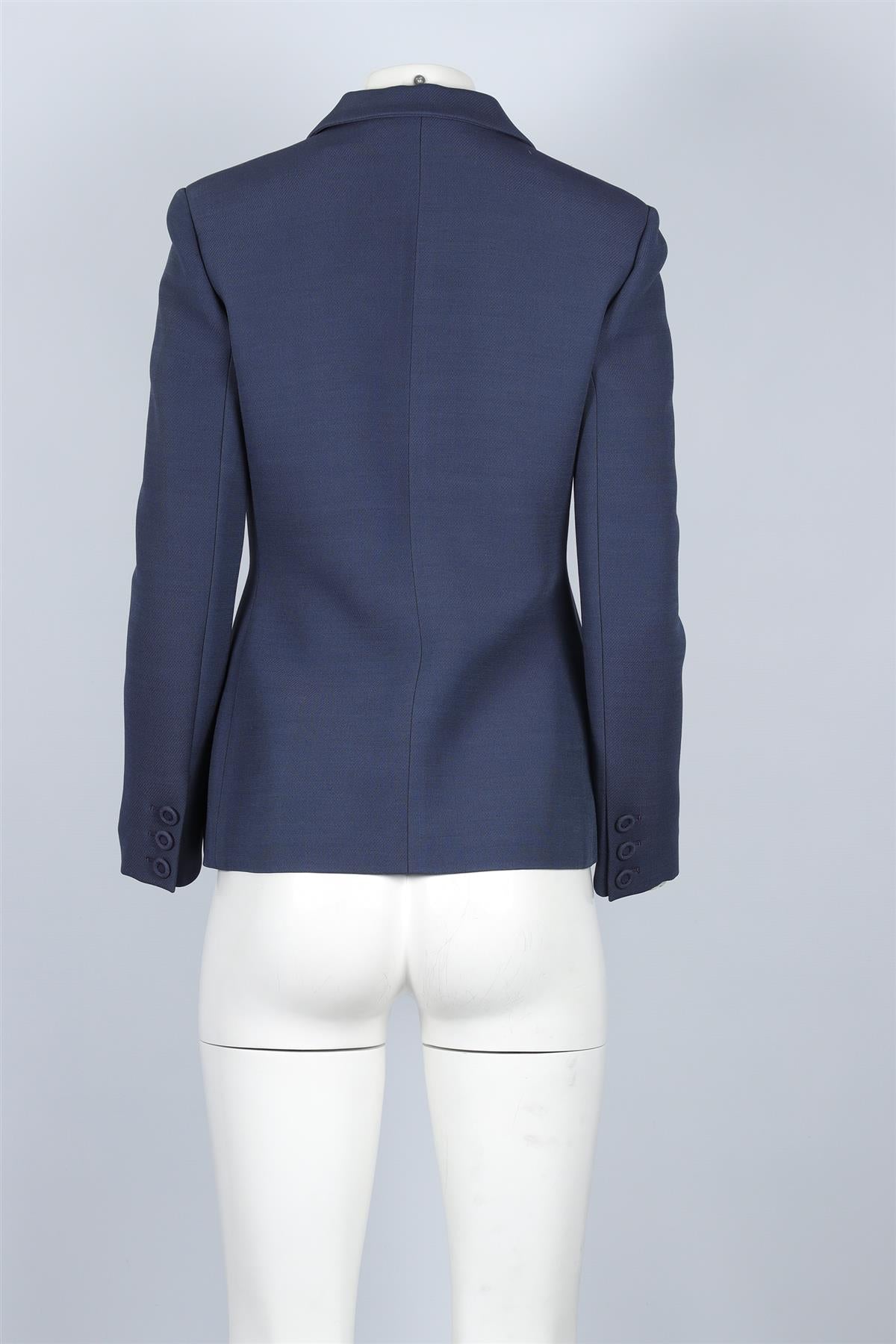CHRISTIAN DIOR BLUE WOOL BLAZER FR 40 UK 12